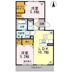 ラヴィーダB棟の物件間取画像